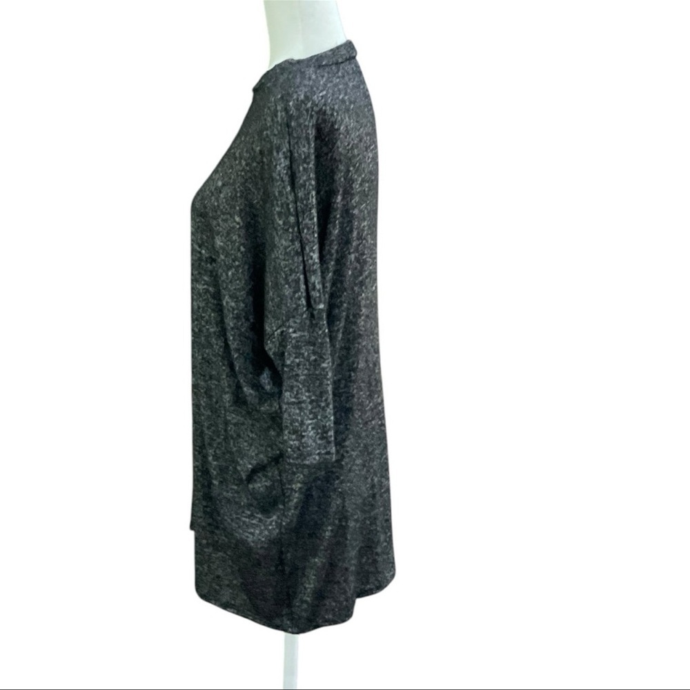 Tiffany & Grey Women's Small Black & White Oversized Tunic Top Dolman Sleeve - Picture 2 of 6